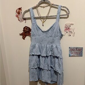Altar'd State Light Blue Mini Dress